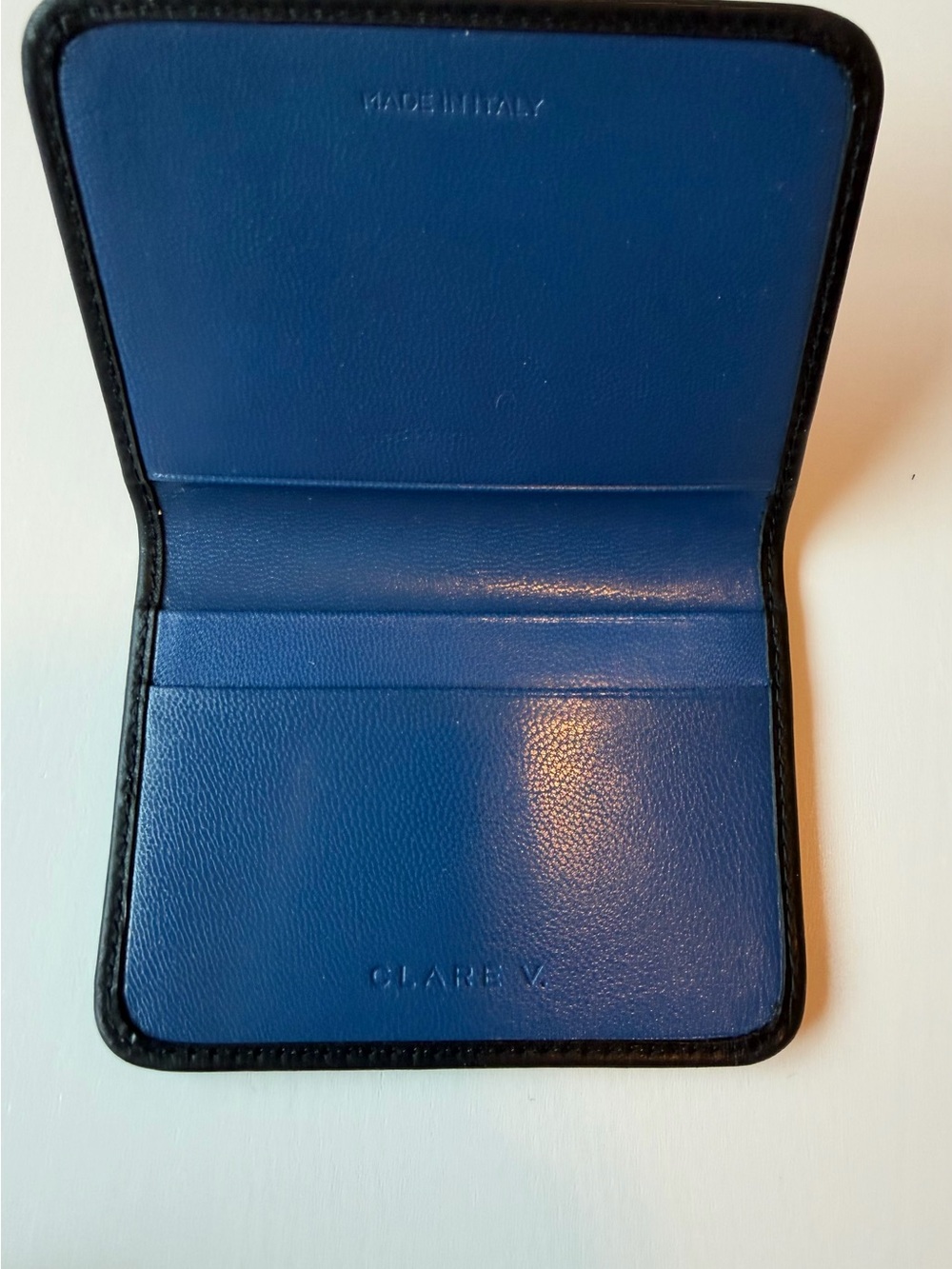 Clare V. Black Leather Card Case (has monogram) - Picture 5 of 5